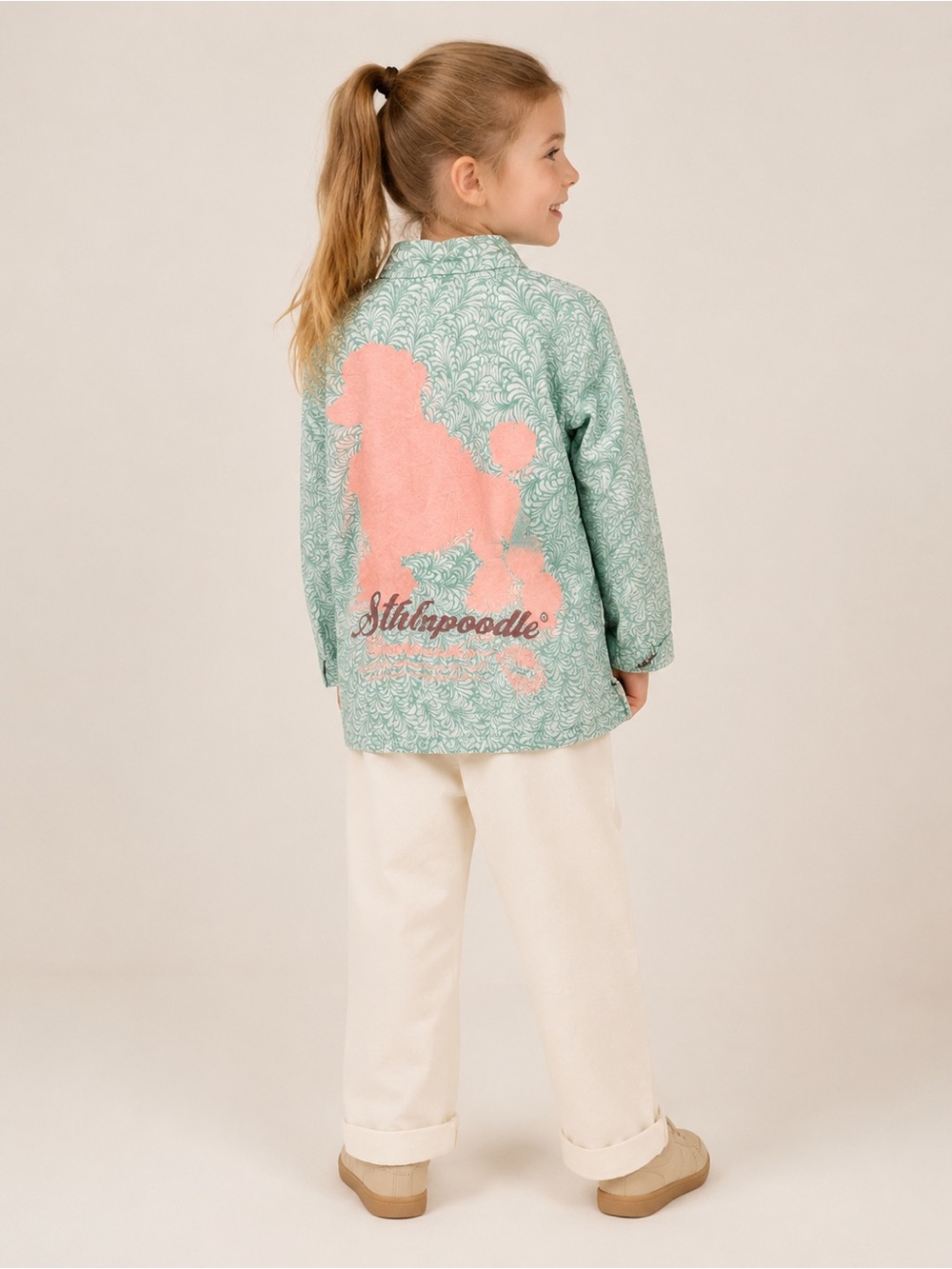 Shampoodle Swedish Kids Green Poodle Jacket Size 120